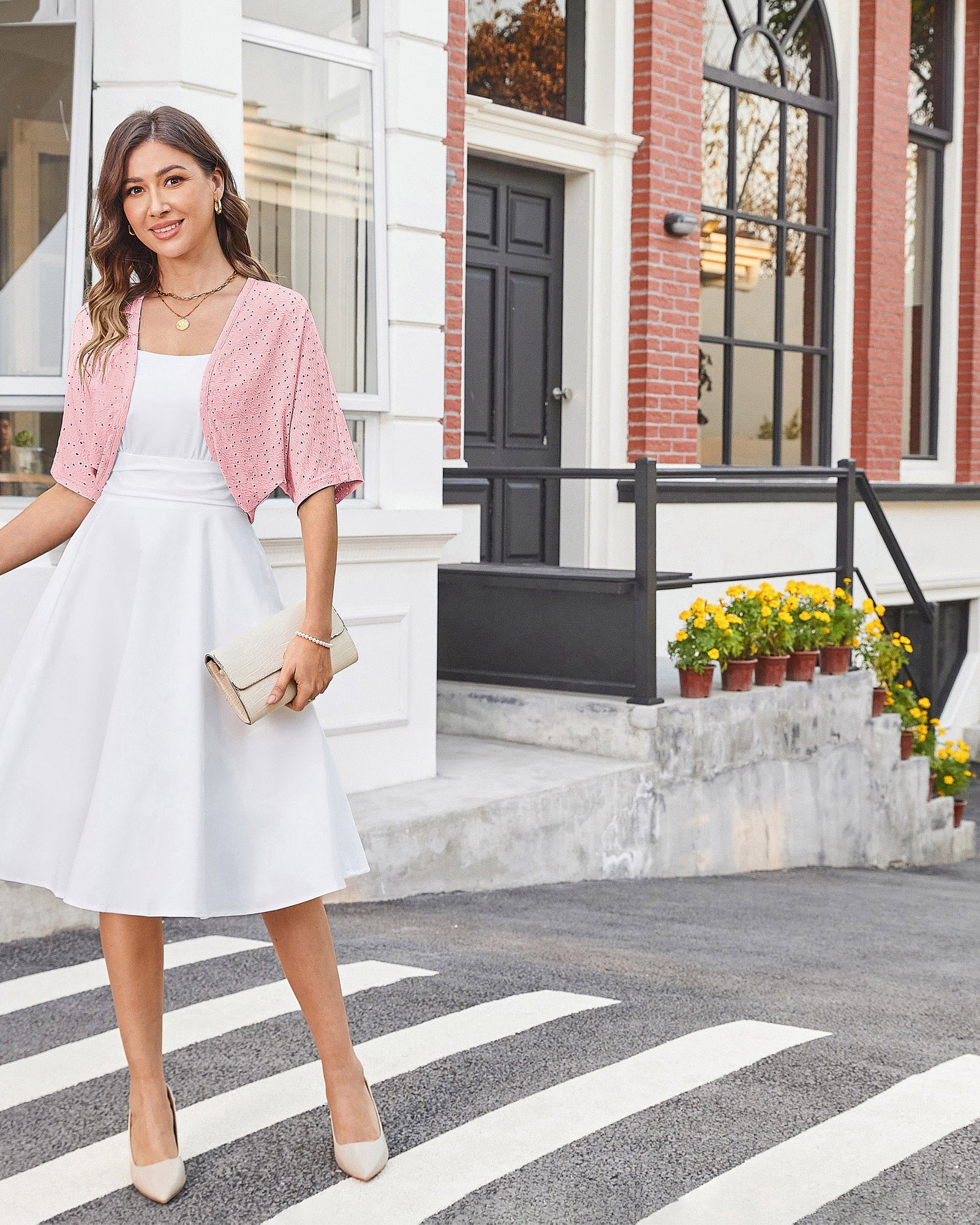 belle poque Vintage Open Front Bolero Shrug Batwing Short Sleeve