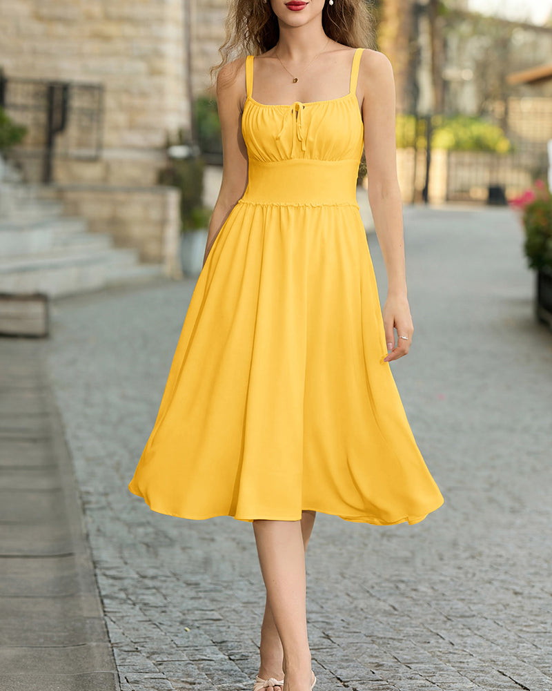 belle poque Summer Dress for Women 2026 Sleeveless Sundress Flowy Wedding Guest Dresses