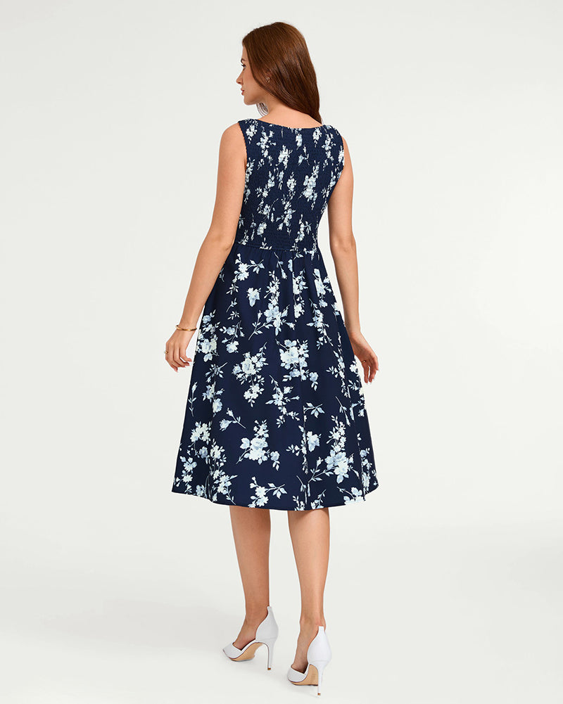 belle poque 1950s Vintage Polka Dot Dress for Women Boat Neck Midi A Line Cocktail Party Dresses