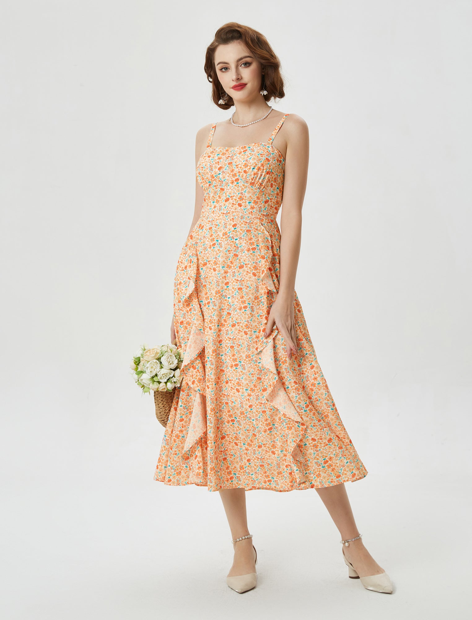 belle poque Sun Slip Dresses for Women Boho Maxi Dresses Casual Spaghetti Ruffle Dress