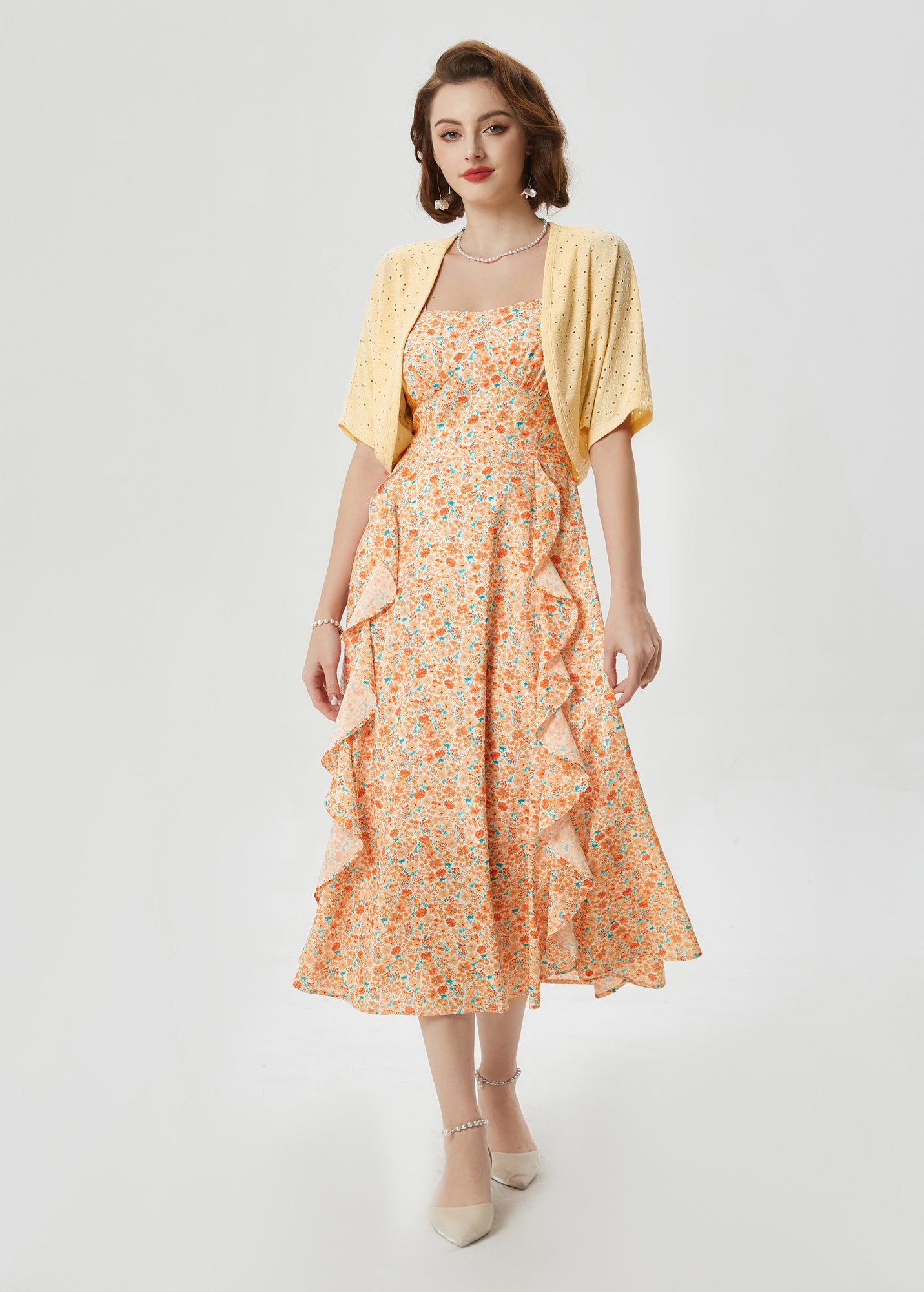 belle poque Sun Slip Dresses for Women Boho Maxi Dresses Casual Spaghetti Ruffle Dress