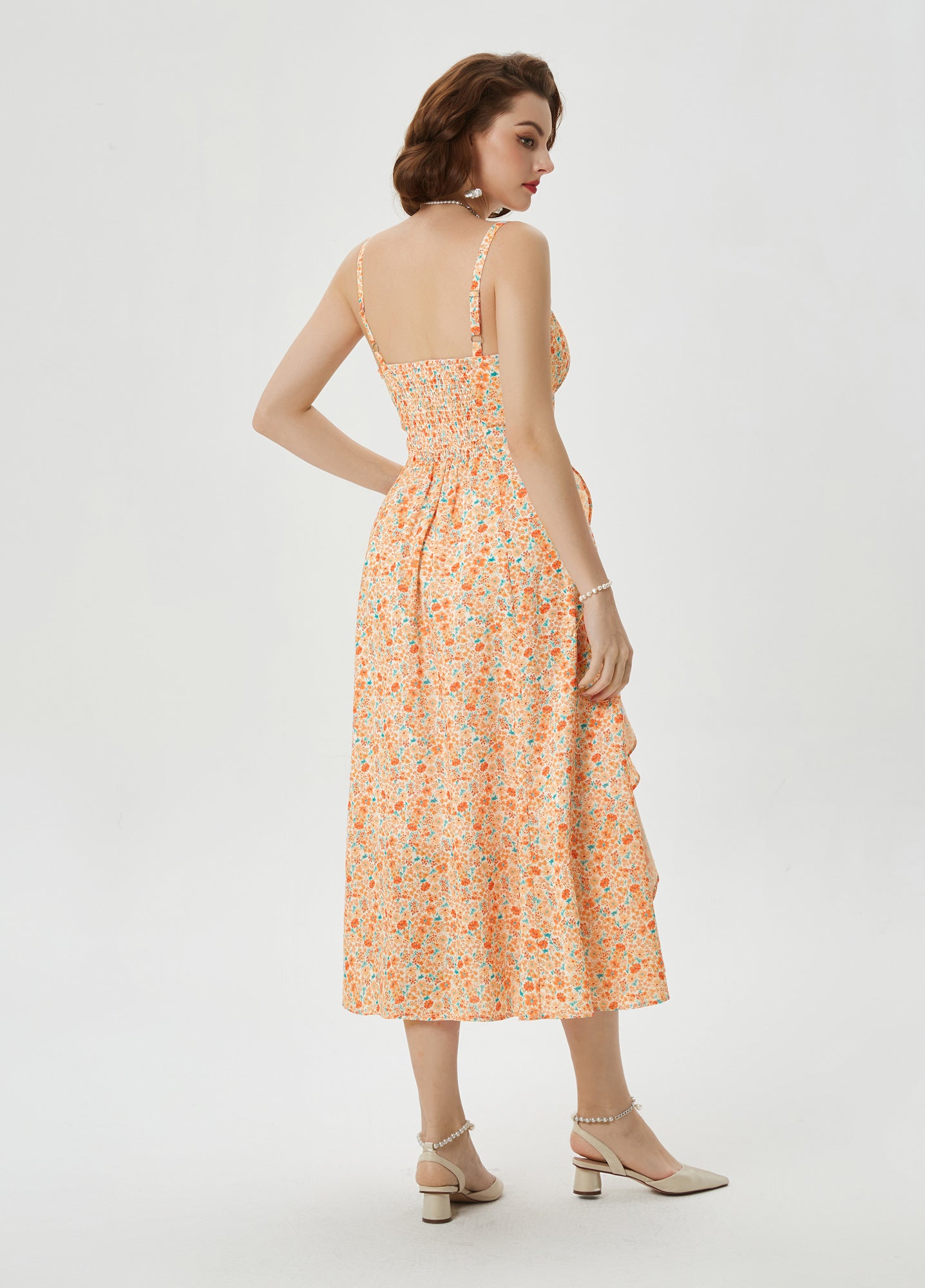 belle poque Sun Slip Dresses for Women Boho Maxi Dresses Casual Spaghetti Ruffle Dress