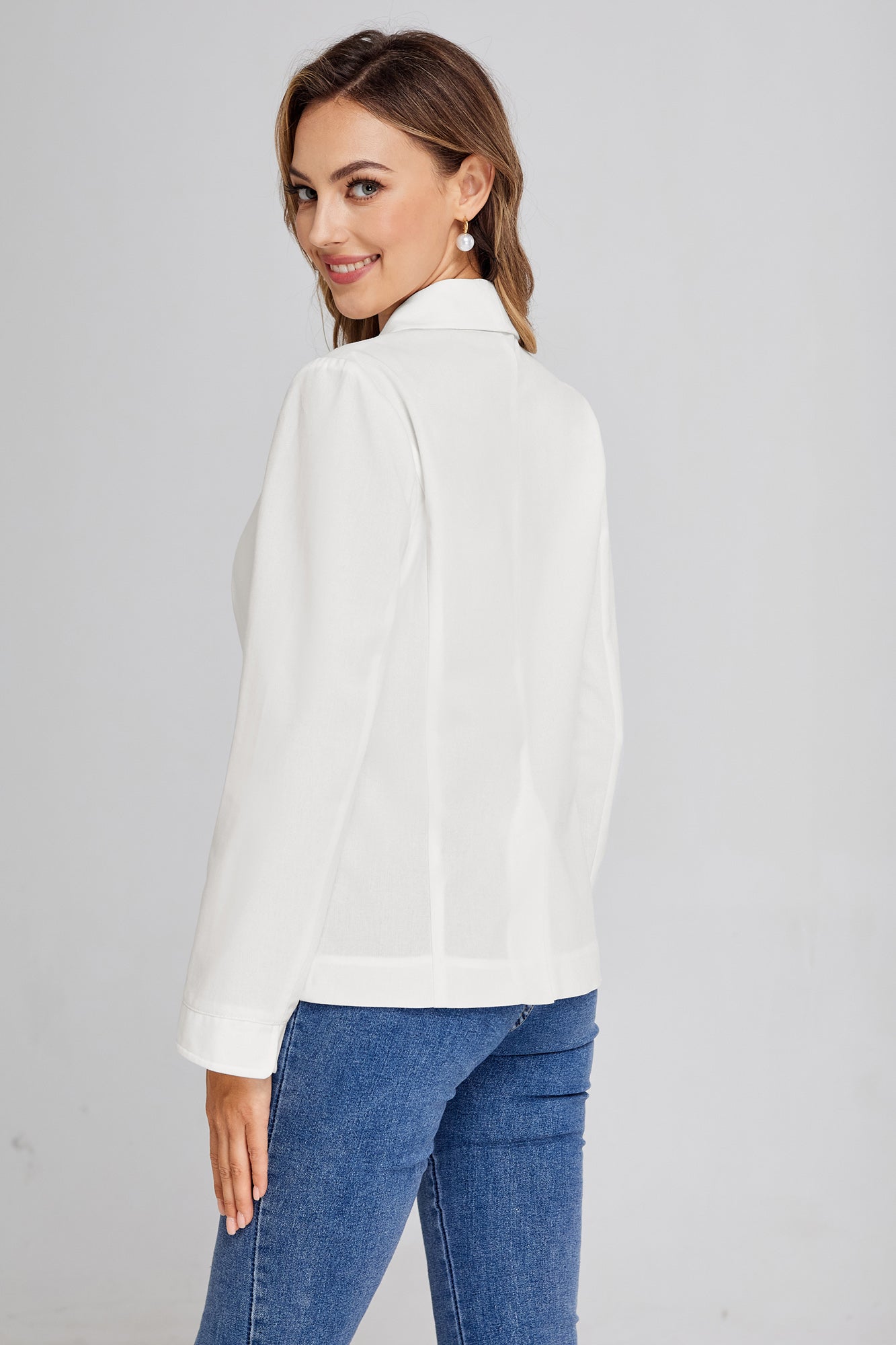 belle poque BP Women Vintage Shawl Lapel Blazer Coat OL One-Button Back Slit Suit Coat