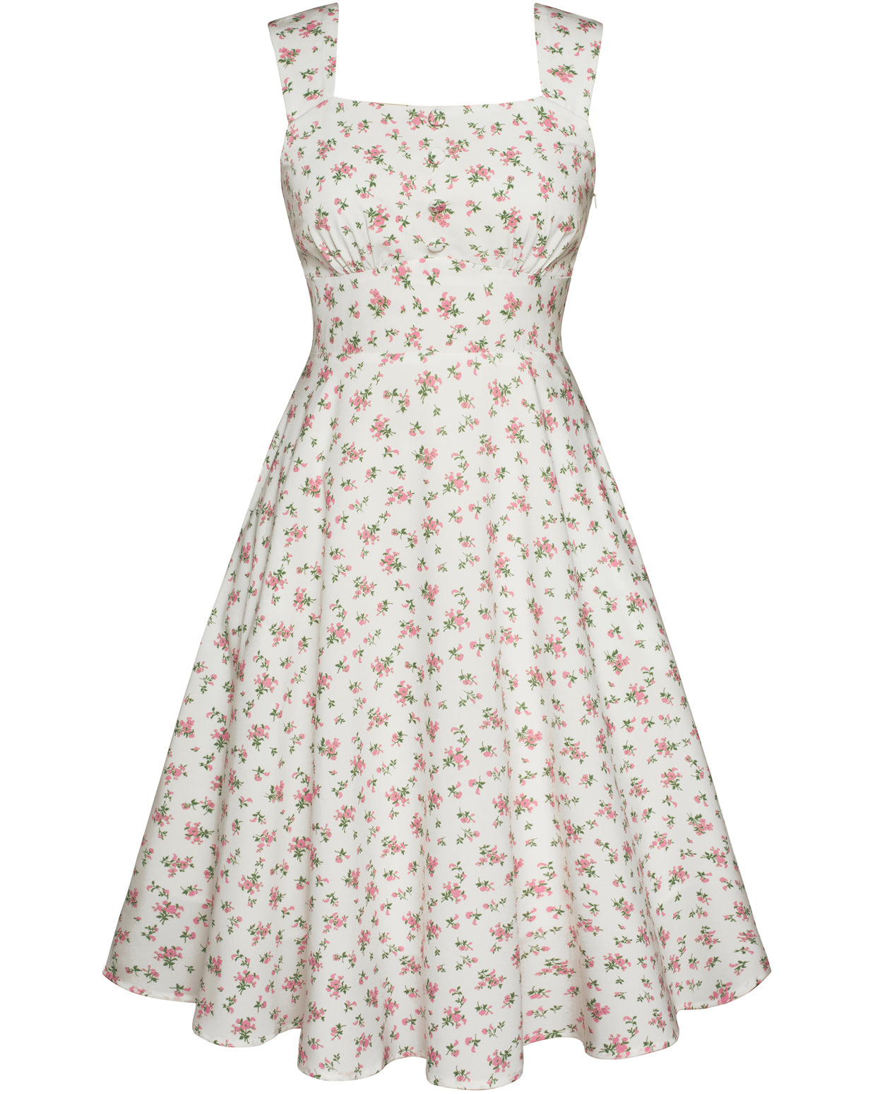 belle poque Sundress for Women A Line Midi Dress Summer Cocktail Tea Party Dress with Pockets White