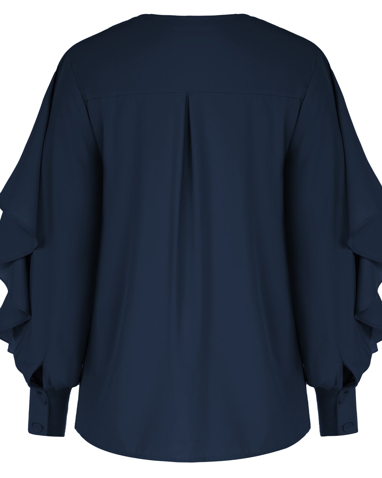 belle poque Seckill Offer⌛Ruffle Decorated Shirt Long Sleeve V-Neck Button-up Tops