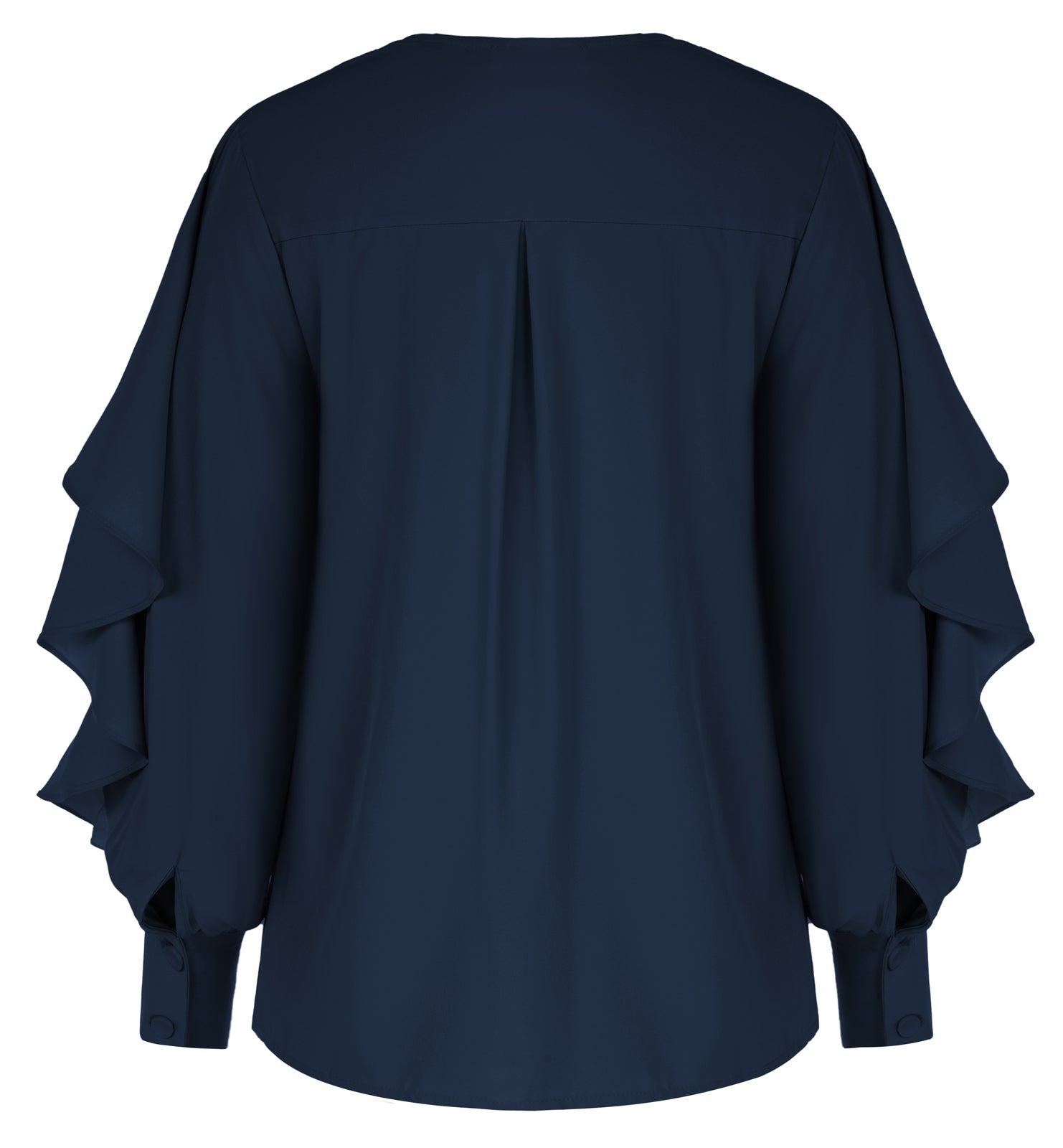 belle poque Seckill Offer⌛Ruffle Decorated Shirt Long Sleeve V-Neck Button-up Tops