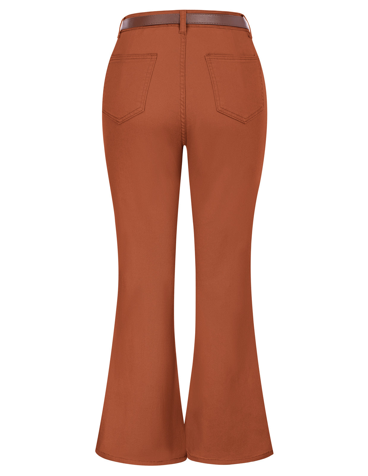 belle poque Seckill Offer⌛Vintage High Waisted Flare Jeans with Belt Bootcut Stretchy Denim Pants