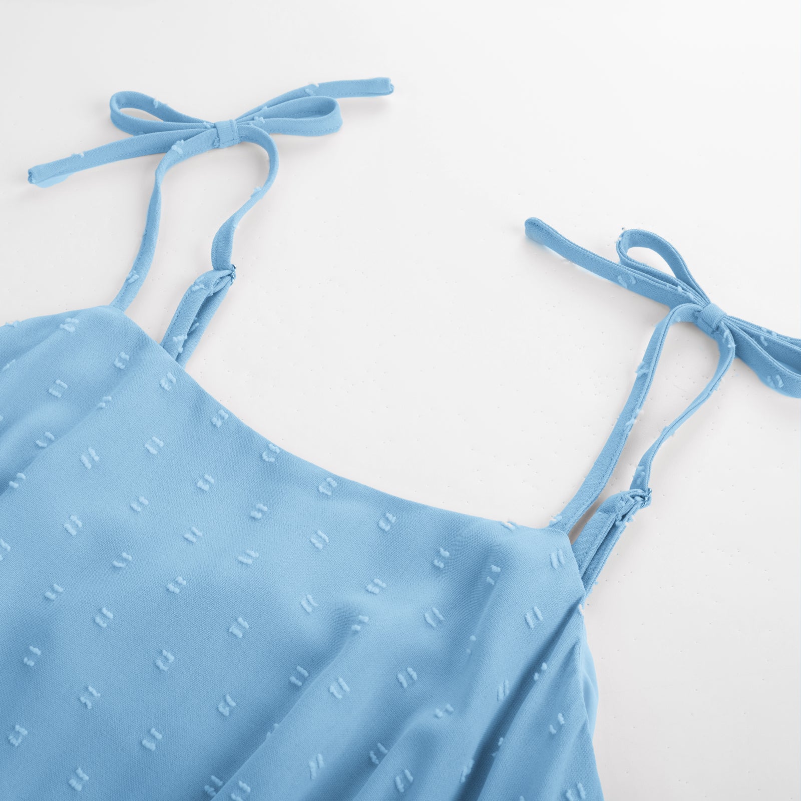 belle poque BP Women Vintage Swiss Dots Dress Spaghetti Straps Flared A-Line Dress