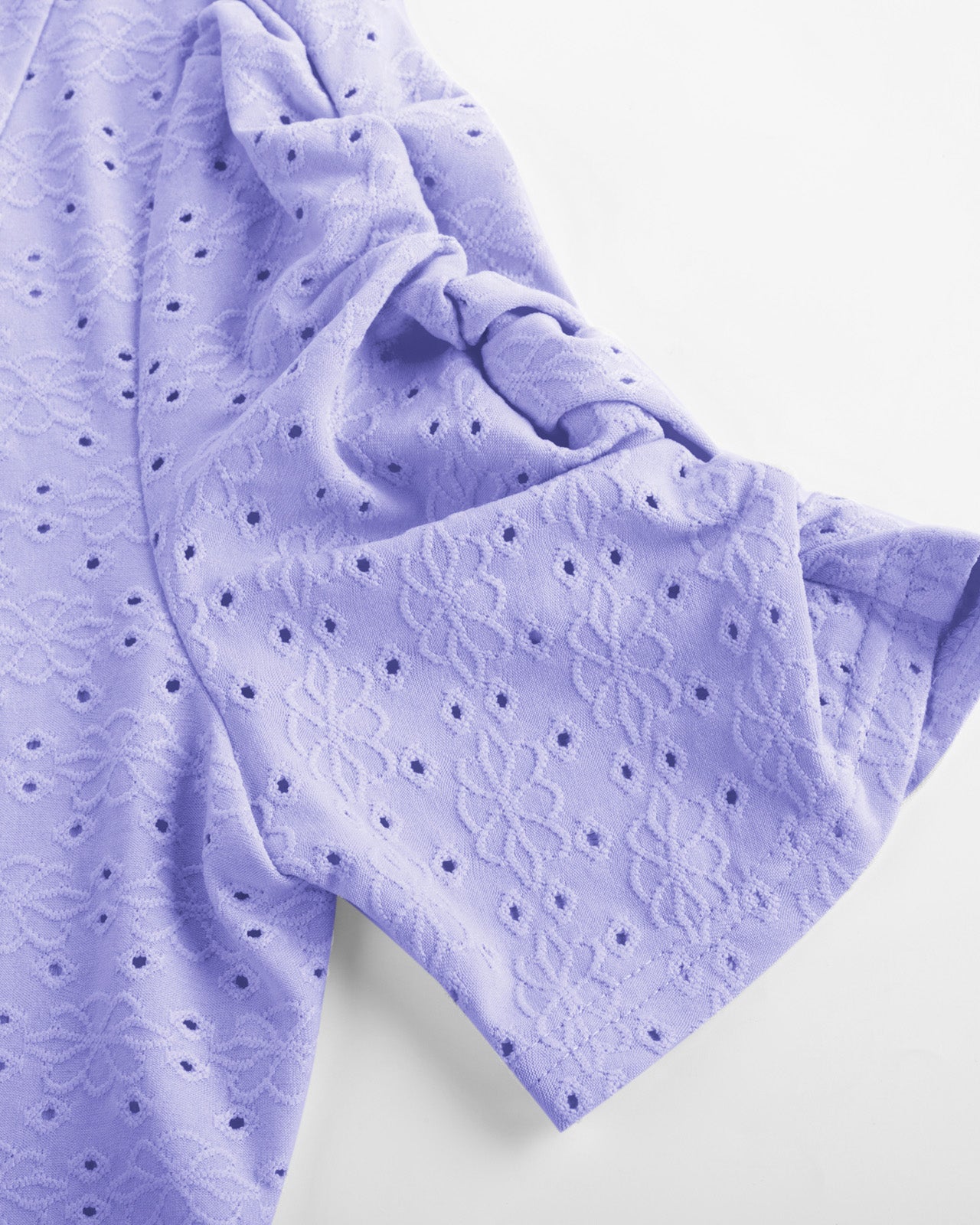 belle poque Women Vintage Hollowed-out Shrug Ruched Short Sleeve Open Front Tops