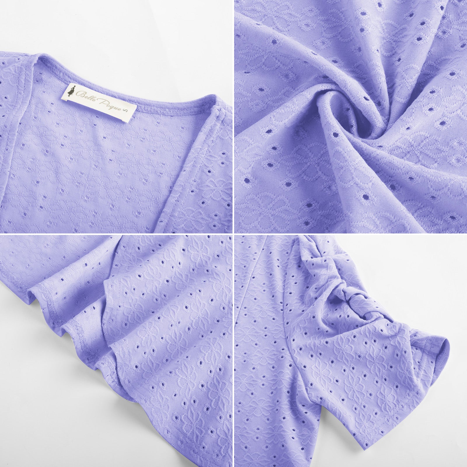 belle poque Spring 2026 Women's Short Sleeve Bolero Shrug Lightweight Cardigan