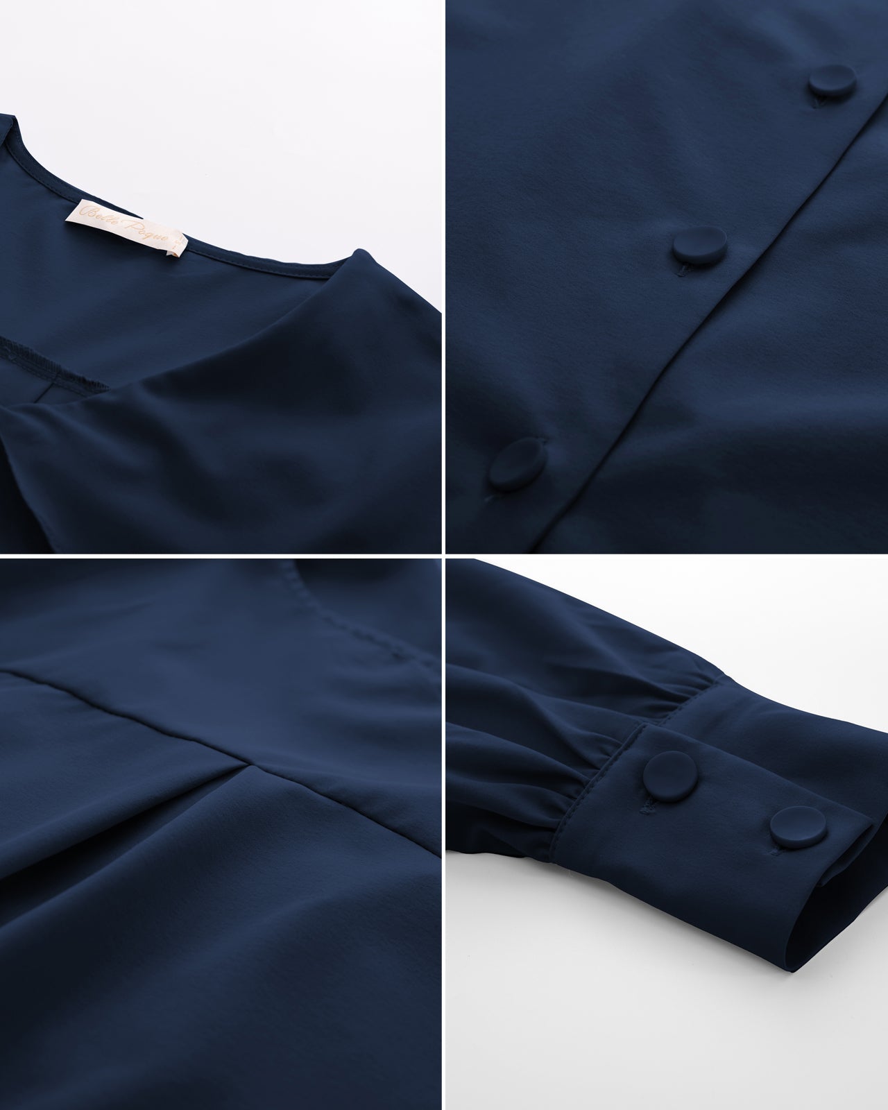 belle poque Seckill Offer⌛Ruffle Decorated Shirt Long Sleeve V-Neck Button-up Tops