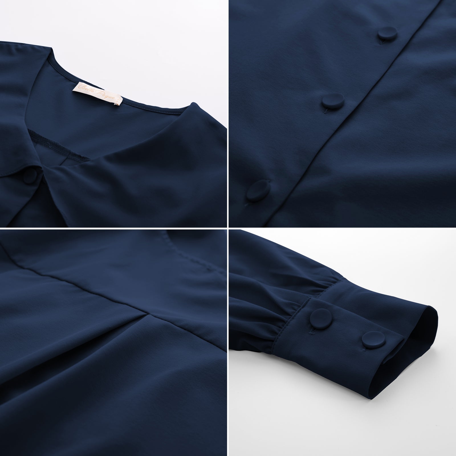 belle poque Seckill Offer⌛Ruffle Decorated Shirt Long Sleeve V-Neck Button-up Tops