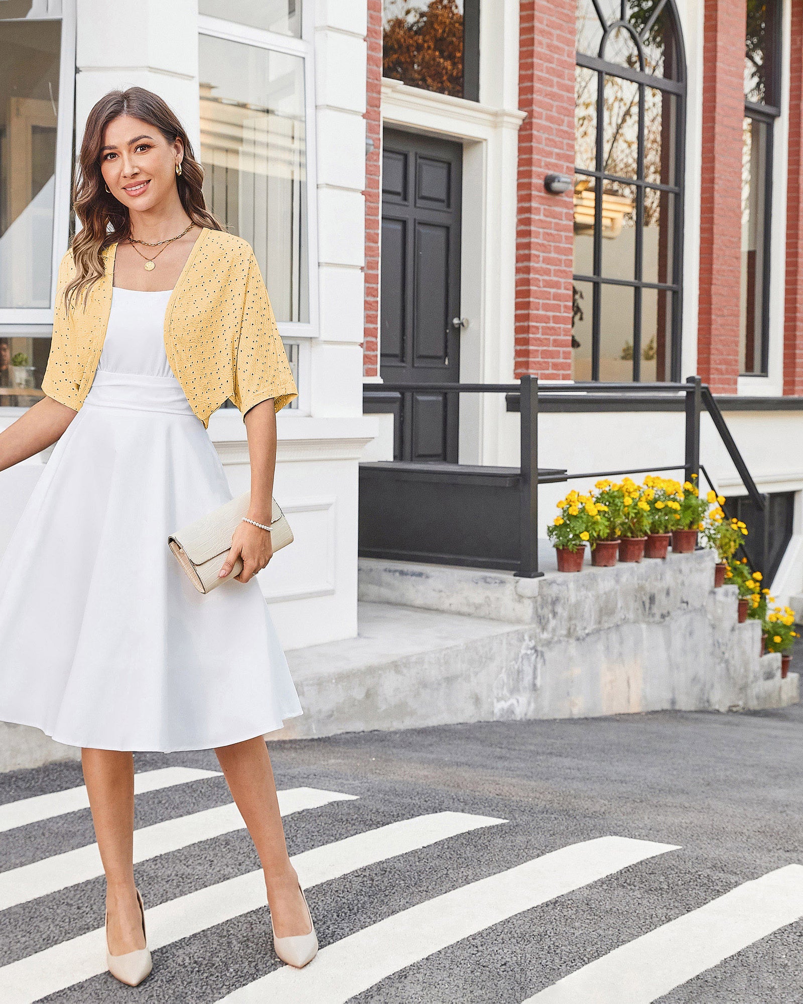 belle poque Vintage Open Front Bolero Shrug Batwing Short Sleeve