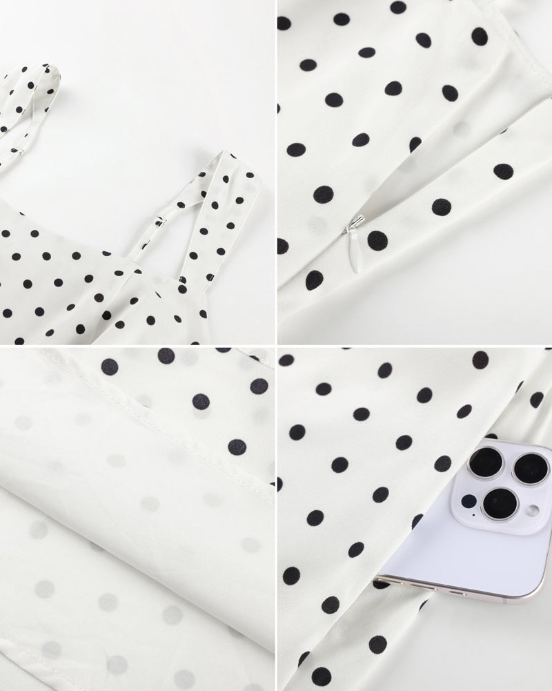 belle poque Women 1950s Vintage Polka-Dots Dress Semi-Formal Mini Dresses