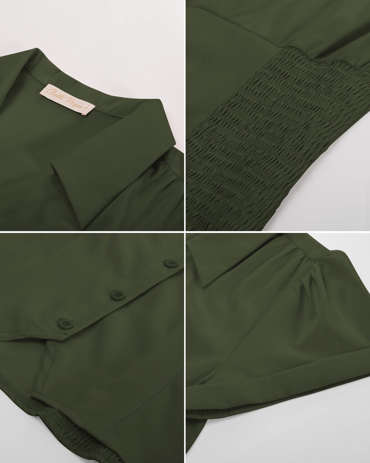 belle poque Short Sleeve Button Down Polka Dot Patterns Shirts Vintage Shirts Business Blouse Tops