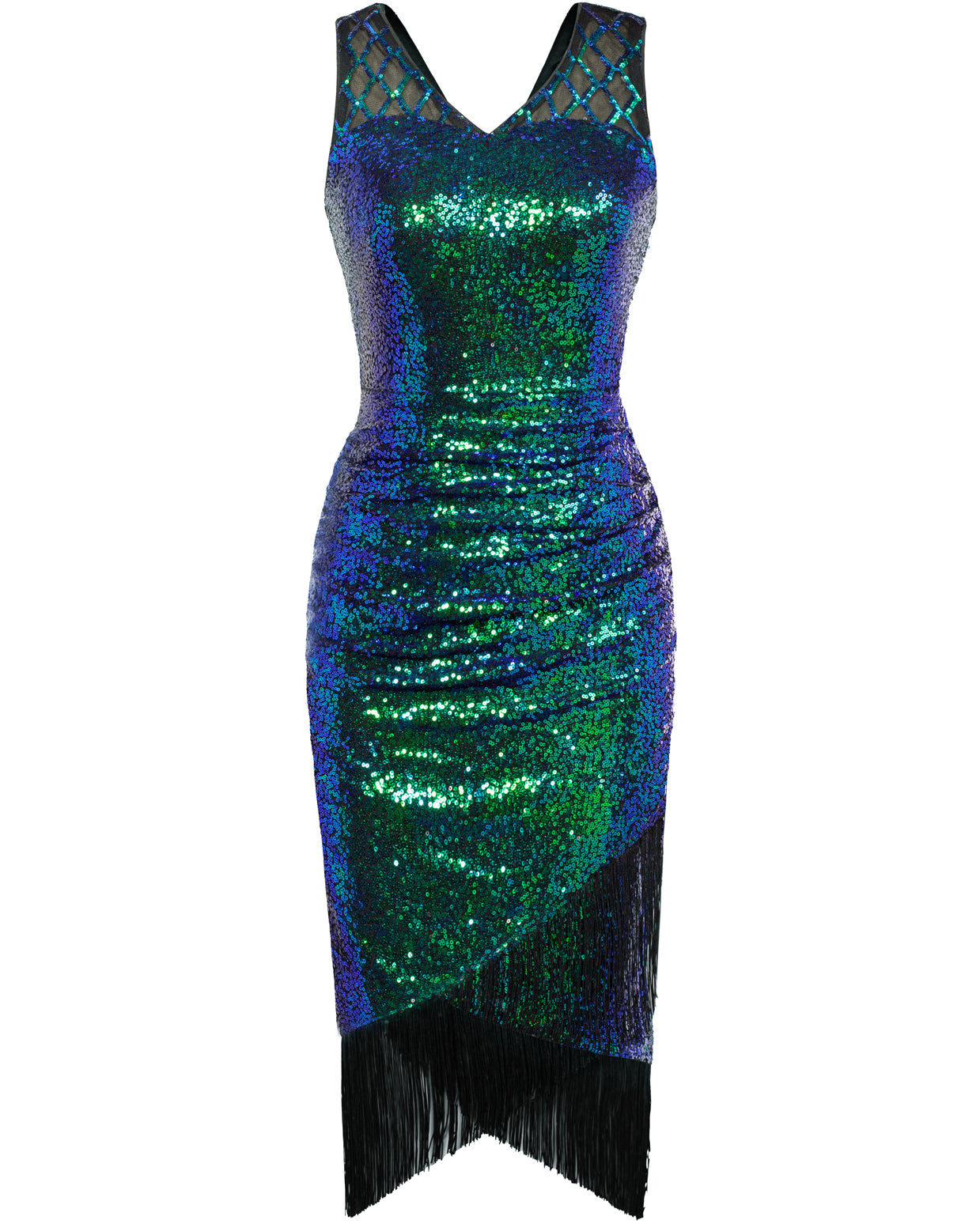 belle poque Sequin Dress Simple 1920s Flapper Cocktail Party Dresses Green
