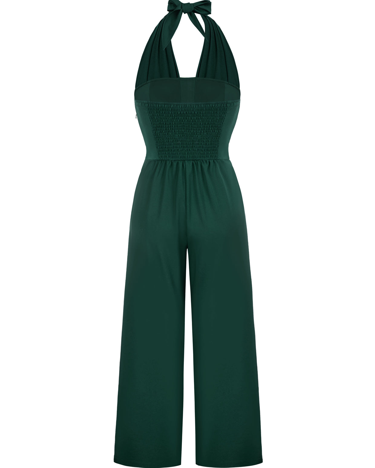 belle poque Halter Jumpsuits High Waisted Wide Leg Jumpsuits with Pockets