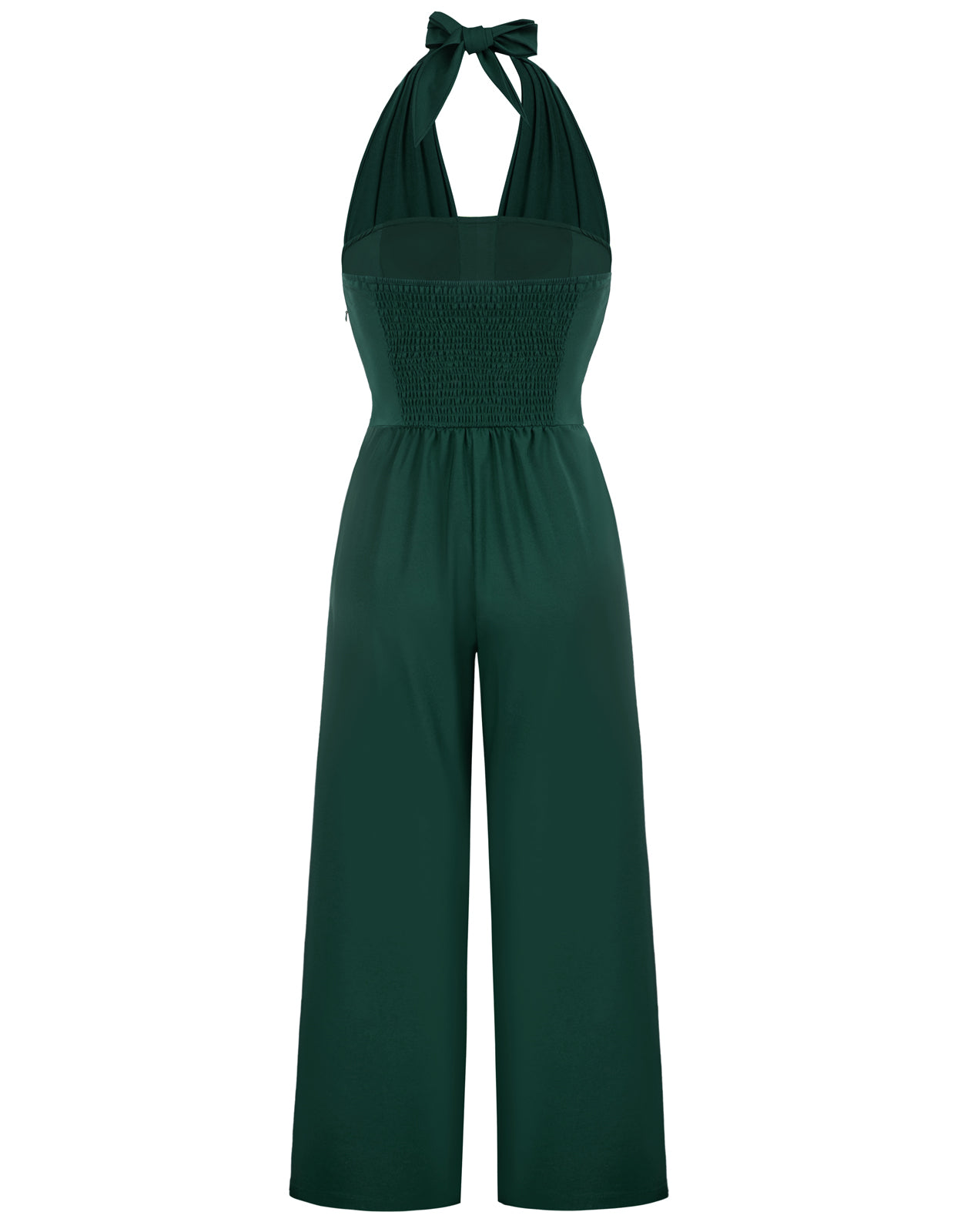 belle poque Halter Jumpsuits High Waisted Wide Leg Jumpsuits with Pockets