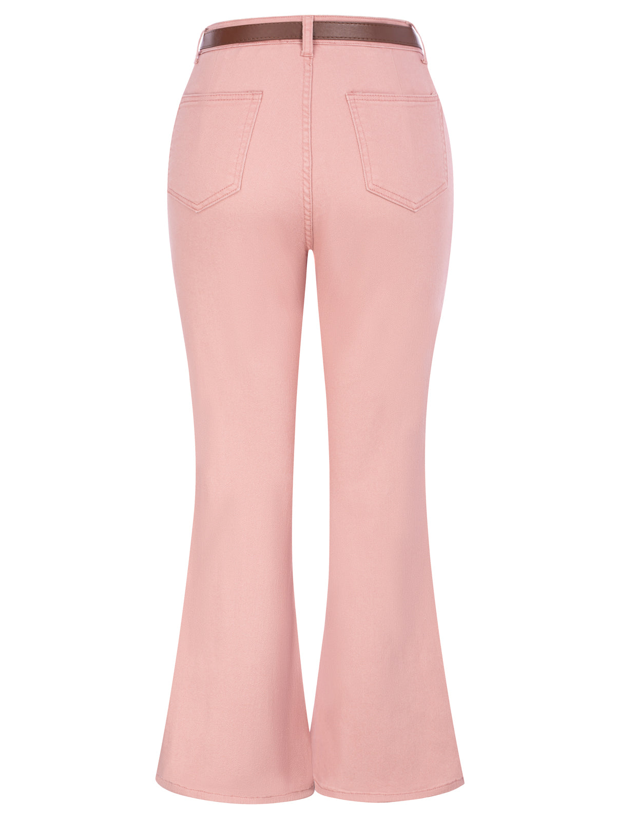 belle poque Seckill Offer⌛Vintage High Waisted Flare Jeans with Belt Bootcut Stretchy Denim Pants