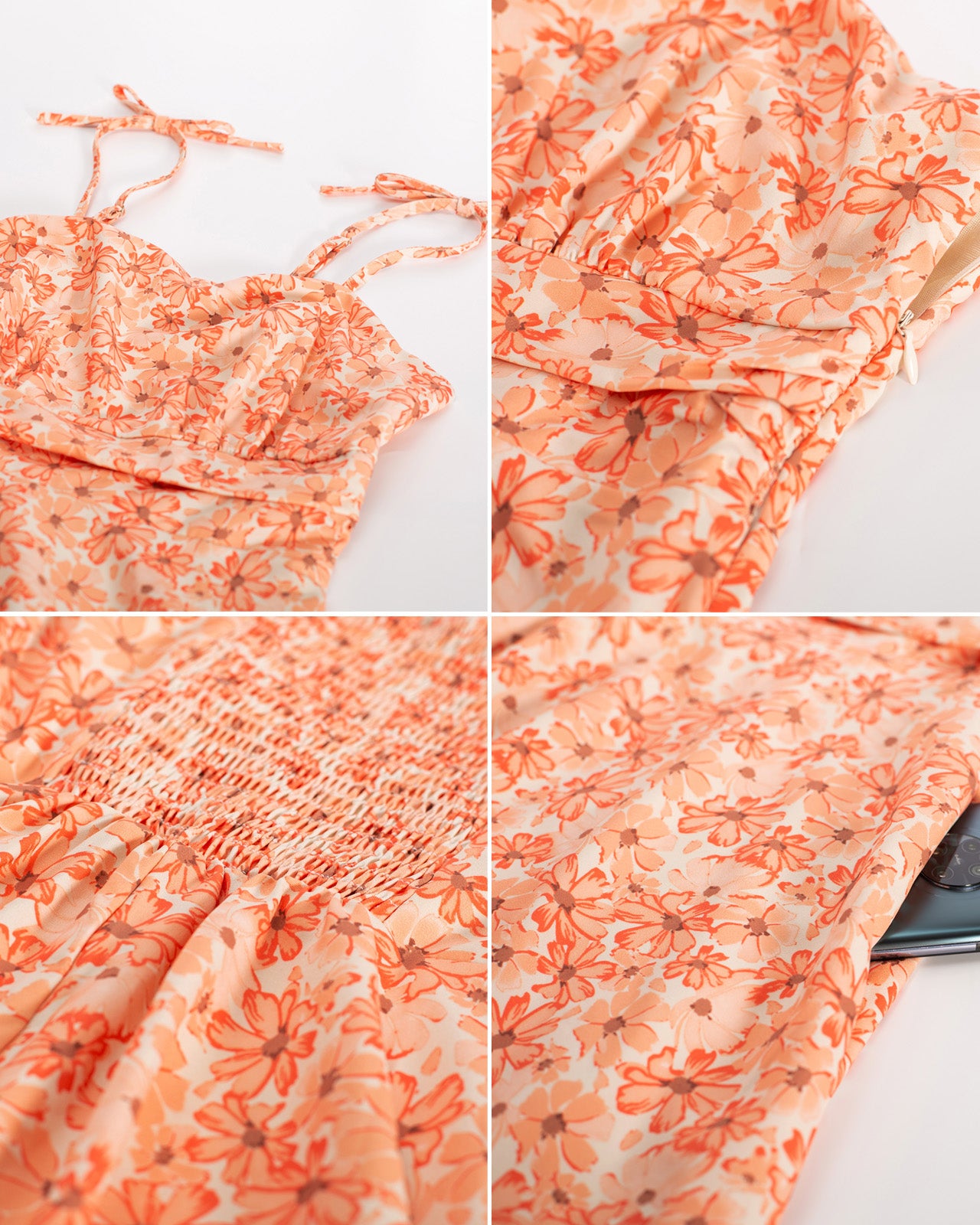 belle poque Summer Slip Dresses for Women Spaghetti Strap Midi Sun Dress Cute Casual Dress with Pockets