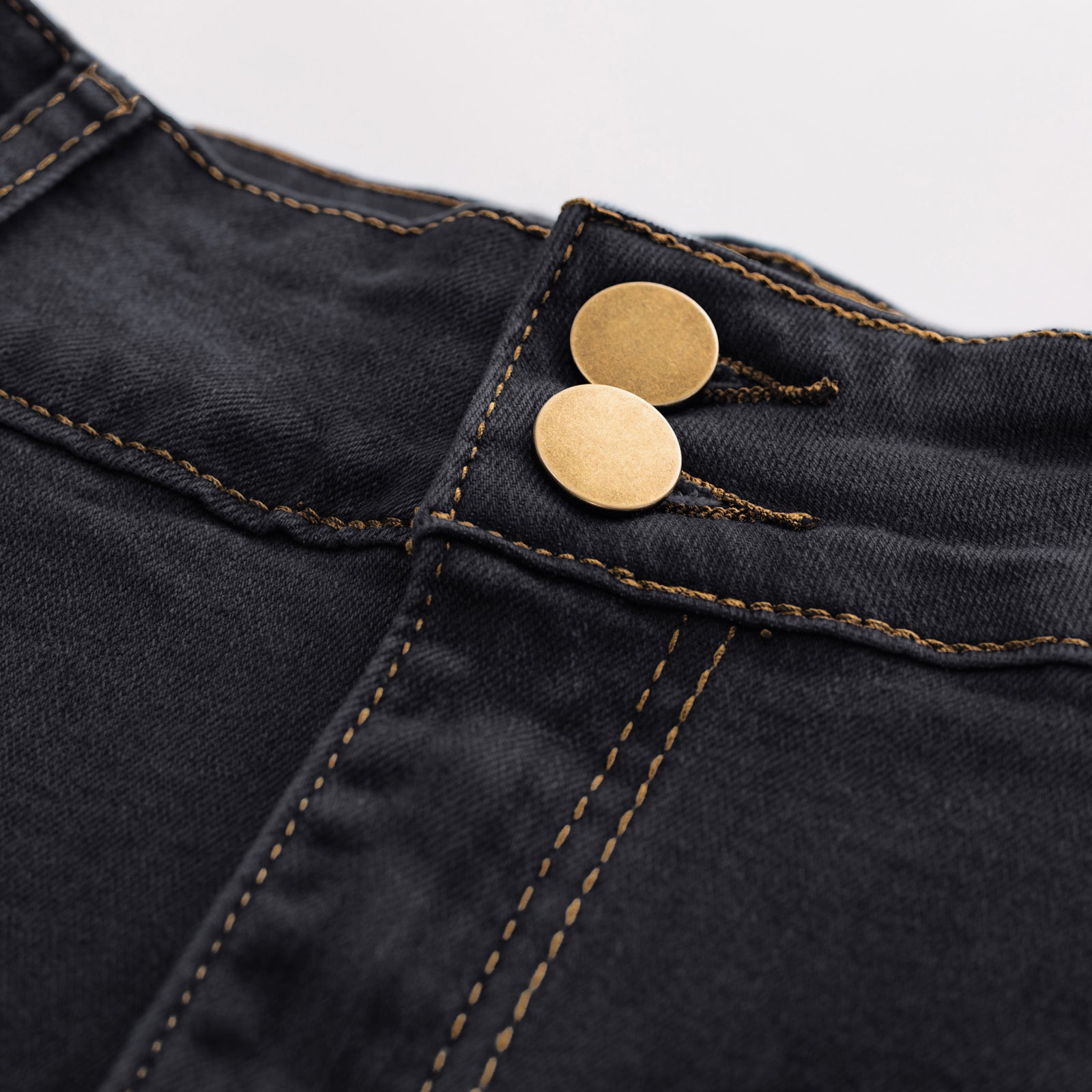 belle poque Denim Skirt with Belt Knee Length High Waisted Jean Skirts for Women