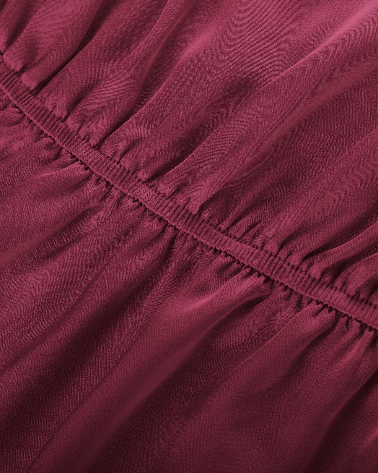 belle poque Vintage Elastic Waist Blouse Long Sleeve Lapel V-Neck Pullover Tops