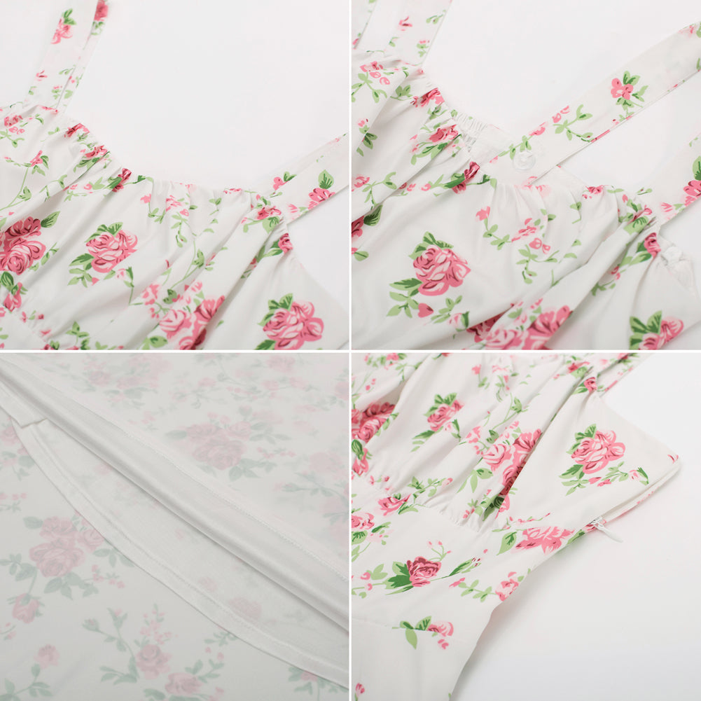 belle poque Vintage Two-Way Defined Waist Dress Ruched Bodice Flared A-Line Dress