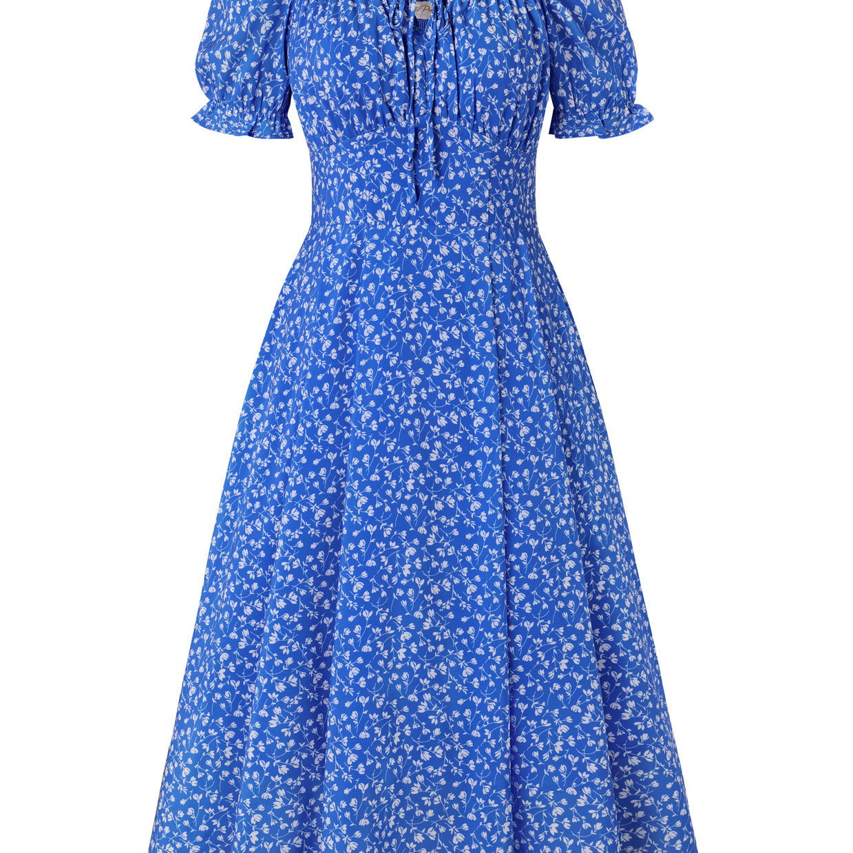 belle poque 2026 Spring Summer Sundress Vintage Cottagecore Dress with Pocket Royal Blue