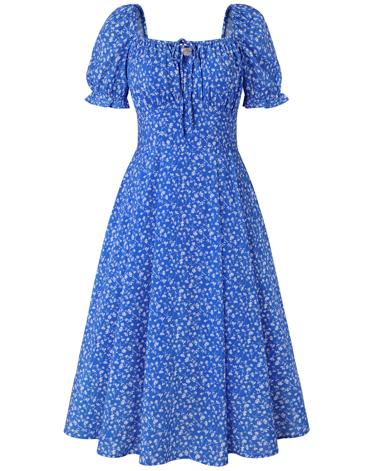 belle poque 2026 Spring Summer Sundress Vintage Cottagecore Dress with Pocket Royal Blue