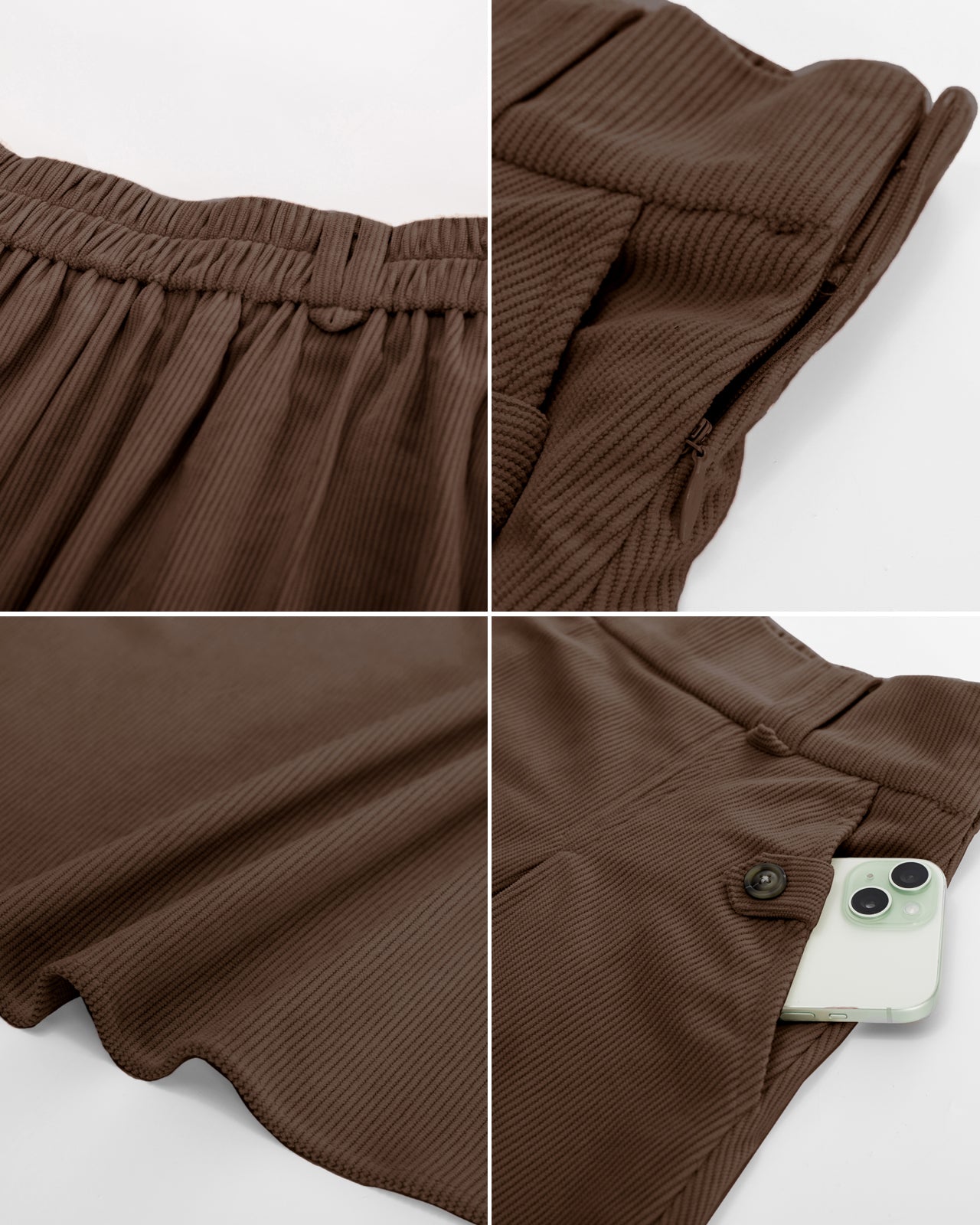 belle poque Vintage Swing Skirt Elastic Waist Flared A-Line Mid-Calf Skirt