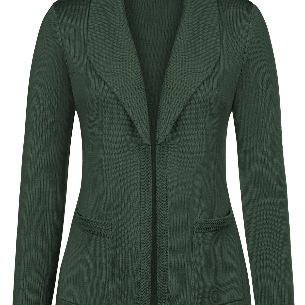 belle poque Vintage Cardigan Sweater Blazer V Neck Shawl Lapel Collar with Pockets Army Green