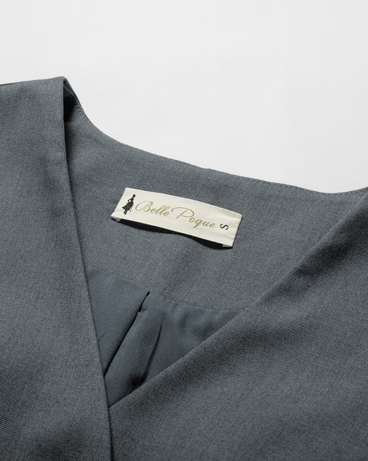 belle poque Vintage Oblique Placket Vest Coat V-Neck Handkerchief Hem Waistcoat