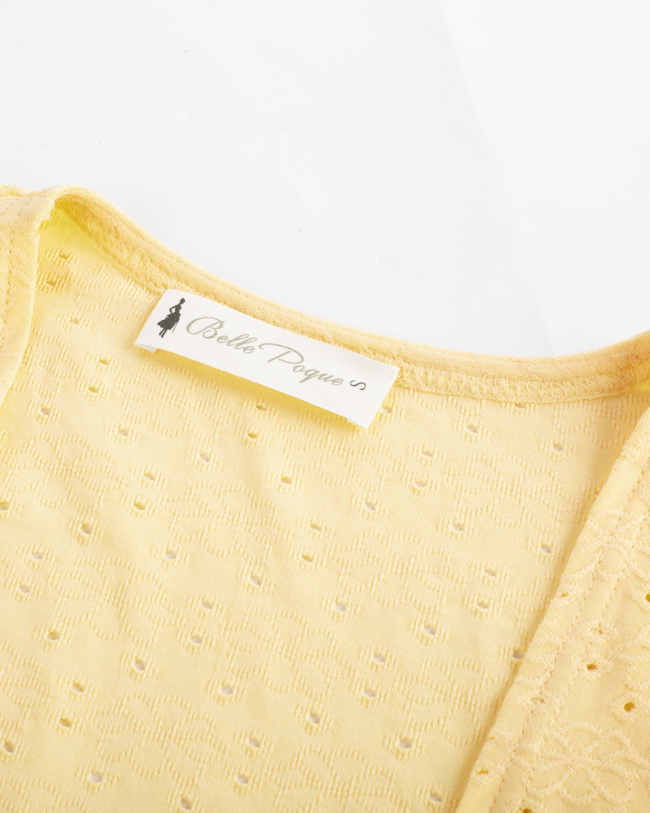 belle poque Women Vintage Hollowed-out Shrug Ruched Short Sleeve Open Front Tops