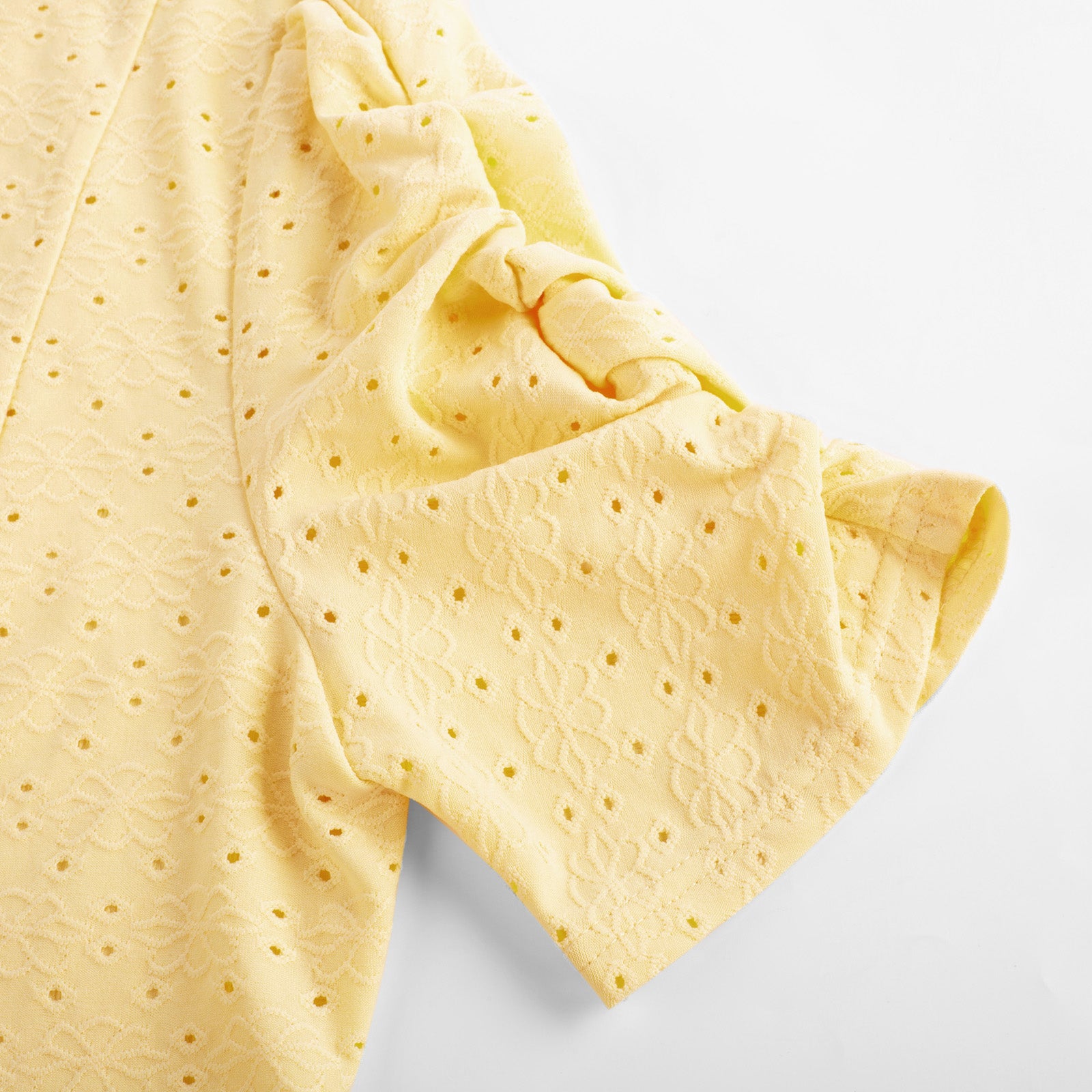 belle poque Women Vintage Hollowed-out Shrug Ruched Short Sleeve Open Front Tops