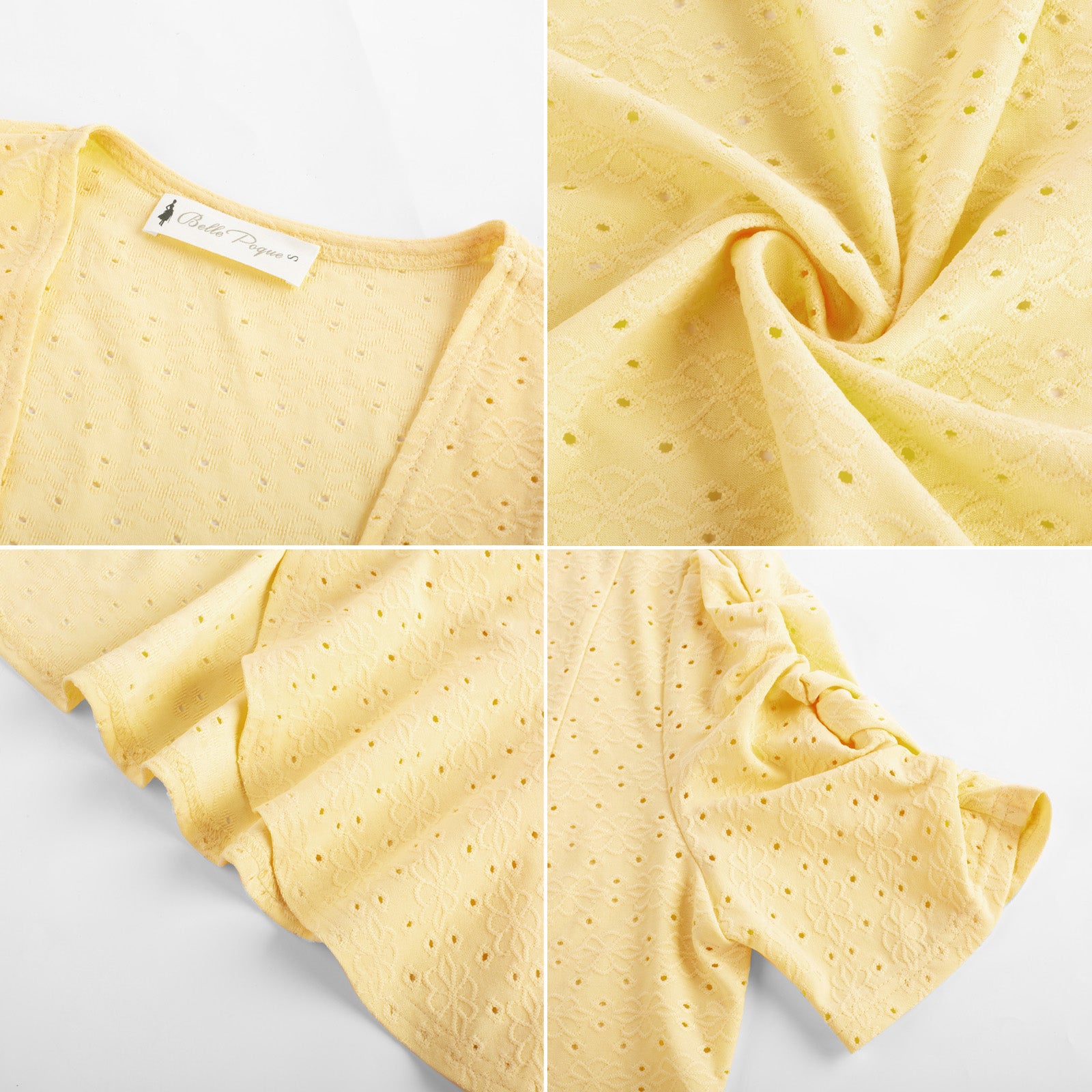 belle poque Spring 2026 Women's Short Sleeve Bolero Shrug Lightweight Cardigan