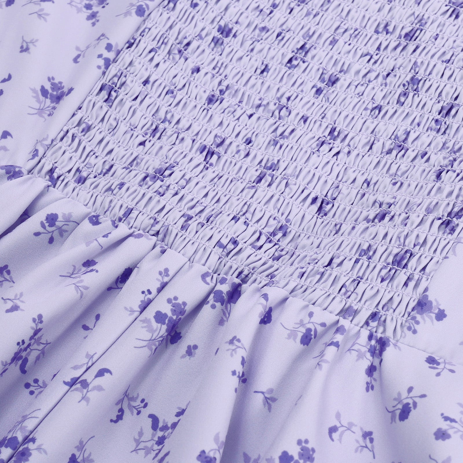 belle poque Vintage Daisy Flower Print Cottagecore Cocktail Dresses Square Neck Puff Sleeve Dress with Pockets