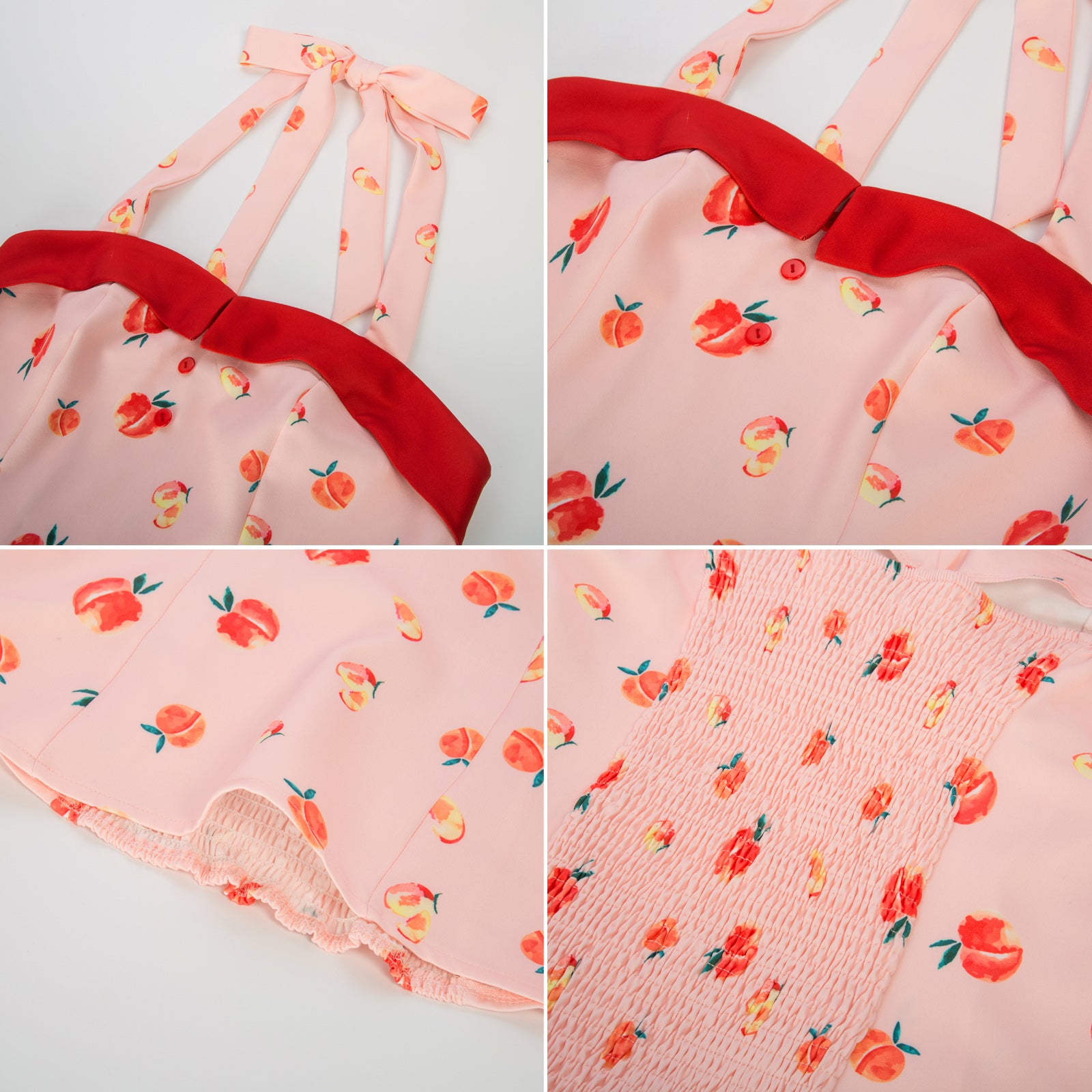 belle poque Women's Cherries Pattern Sleeveless Adjustable Strappy Tank Top 1950s Pin Up Style