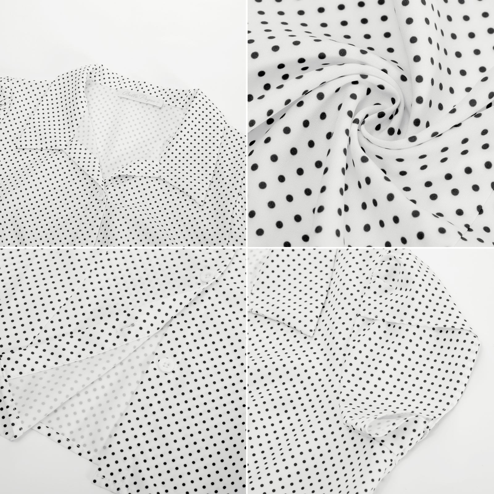 belle poque Business Casual Shirts Tops Summer Button Blouse for Women