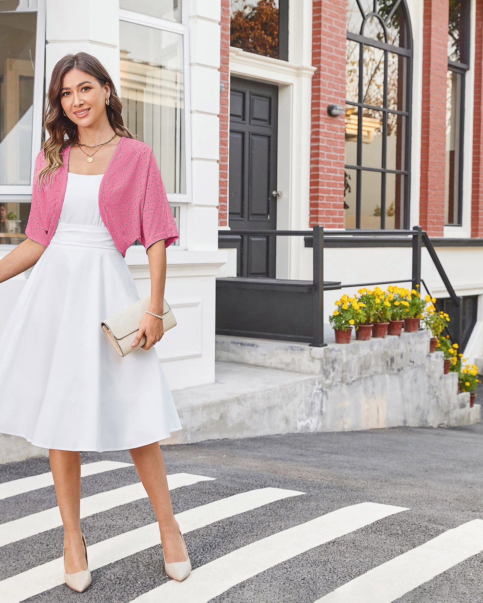 belle poque Vintage Open Front Bolero Shrug Batwing Short Sleeve