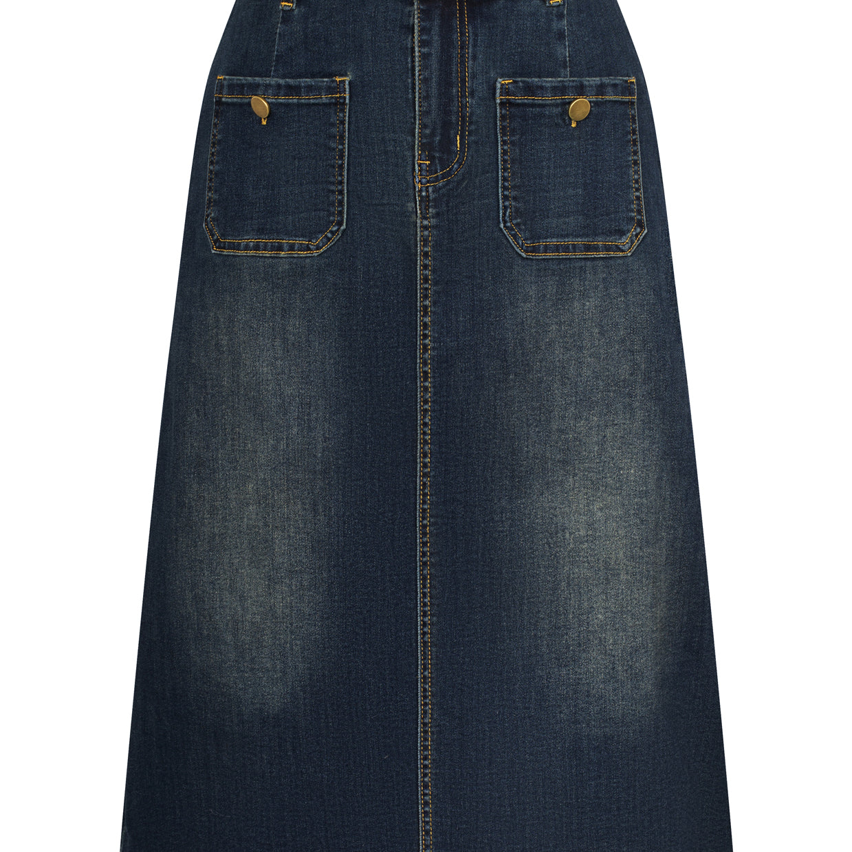 belle poque Denim Skirt with Belt Knee Length High Waisted Jean Skirts for Women Black2