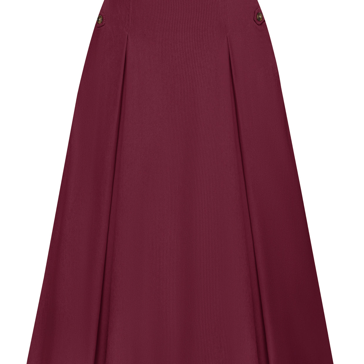 belle poque Vintage Swing Skirt Elastic Waist Flared A-Line Mid-Calf Skirt Red