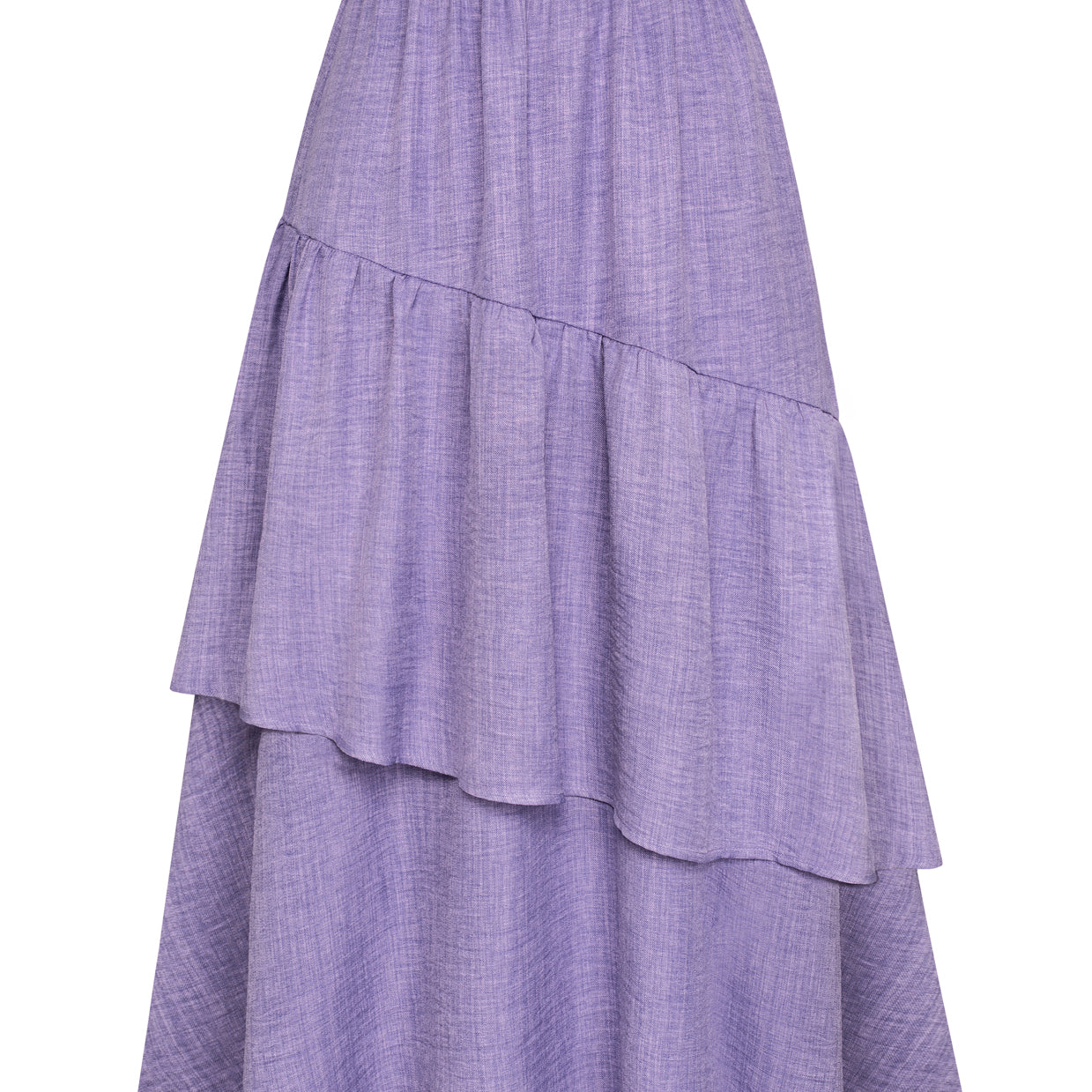 belle poque BP Women Vintage 2-Layer Swing Skirt Elastic High Waist Maxi Skirt Purple