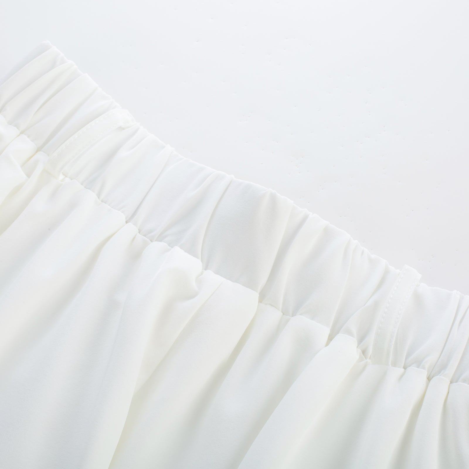 belle poque Swing Skirt with Belt Elastic High Waist Buttons Decorated Skirt