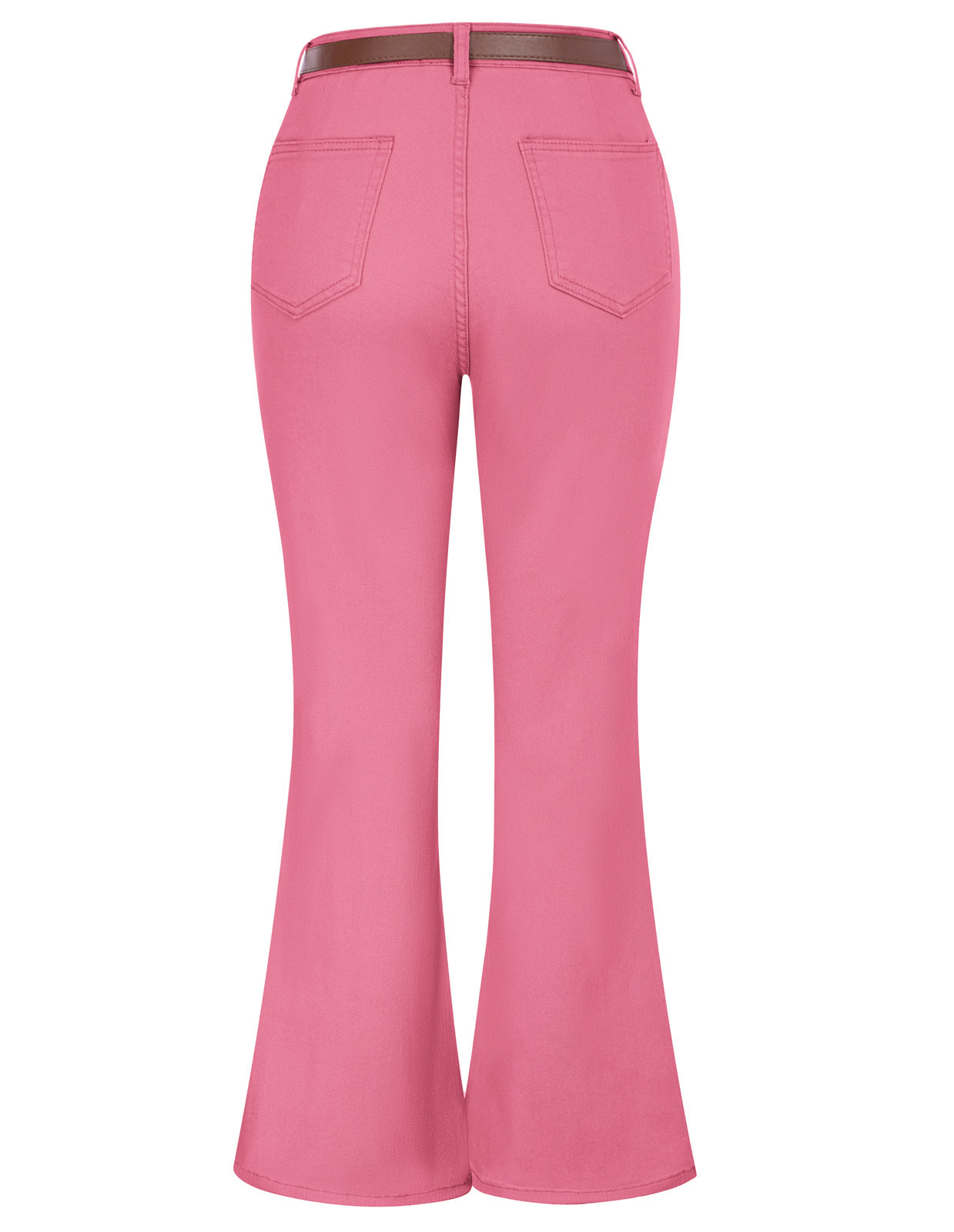 belle poque Seckill Offer⌛Vintage High Waisted Flare Jeans with Belt Bootcut Stretchy Denim Pants