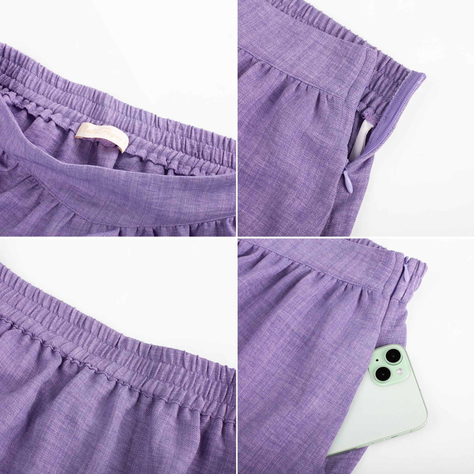 belle poque Vintage Vocation Skirts for Women Tiered Long Skirts Ruffle Skirt with Pockets