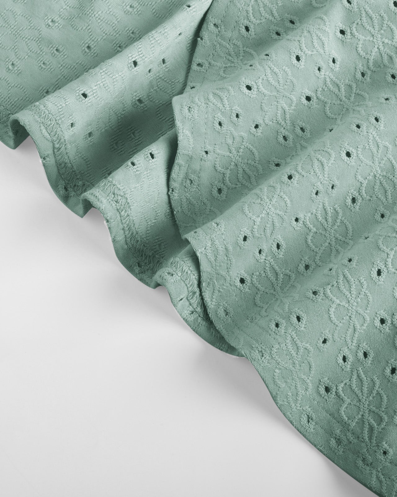 belle poque Women Vintage Hollowed-out Shrug Ruched Short Sleeve Open Front Tops