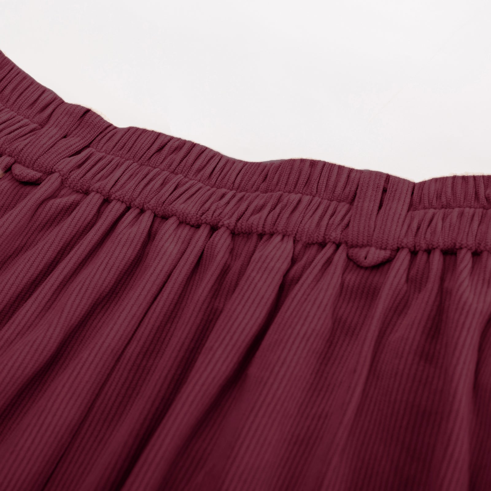 belle poque Vintage Swing Skirt Elastic Waist Flared A-Line Mid-Calf Skirt