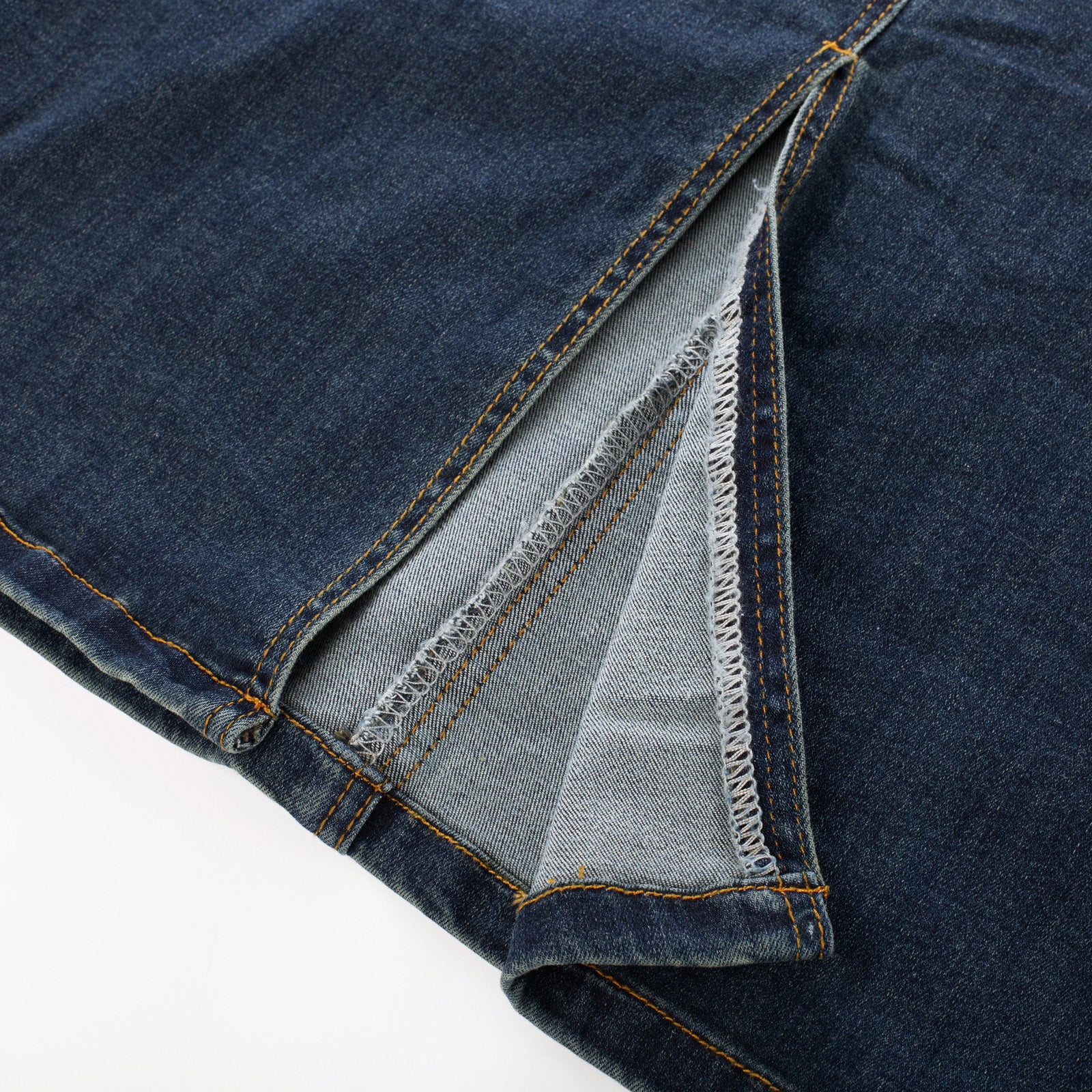 belle poque Denim Skirt with Belt Knee Length High Waisted Jean Skirts for Women