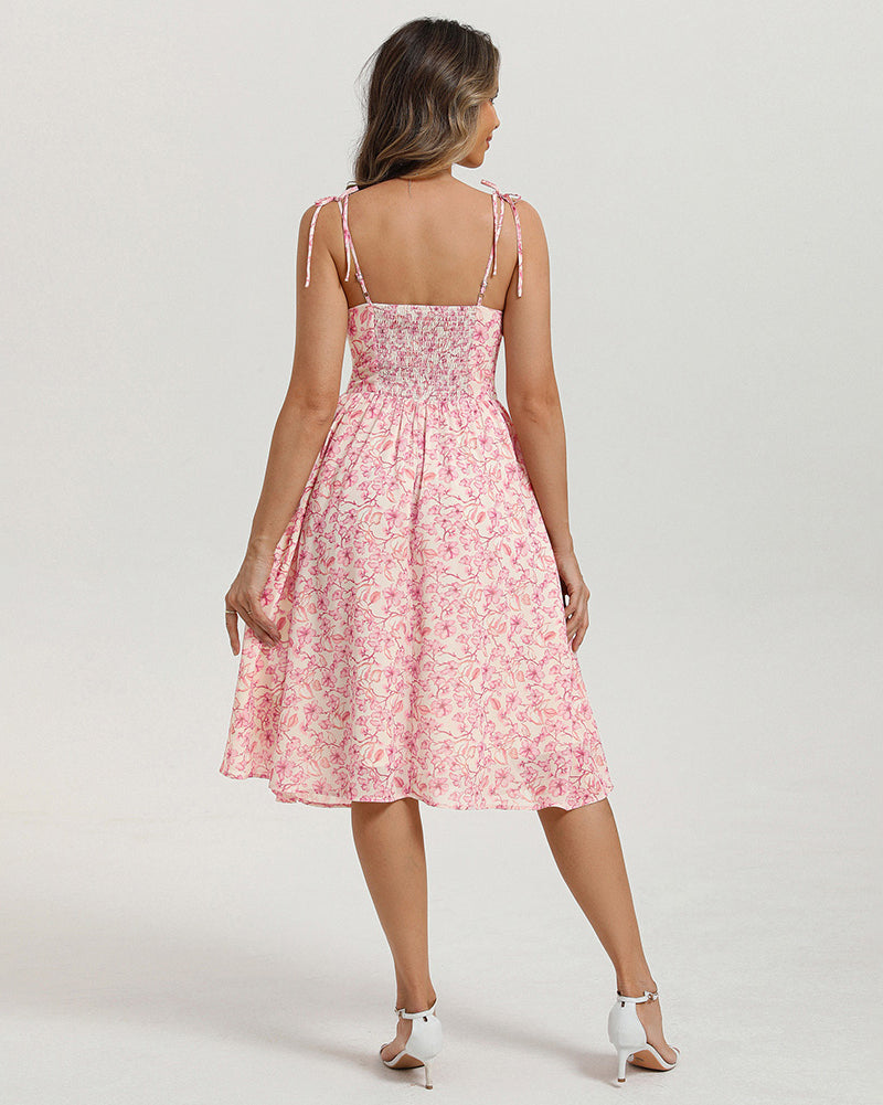 belle poque Women Midi Sundress 2026 Summer Spring Vacation Dresses with Pockets