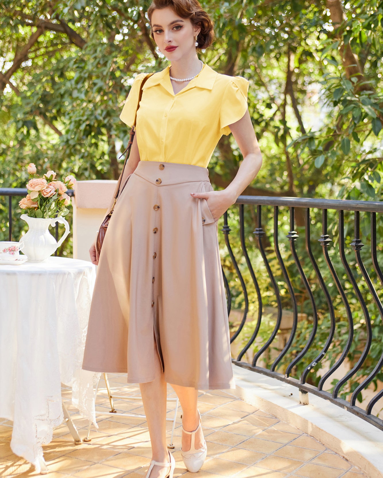 belle poque Business Casual Shirts Tops Summer Button Blouse for Women